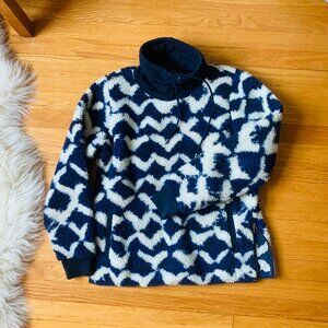 LLBean Signature sherpa pull-over with funnel  neck